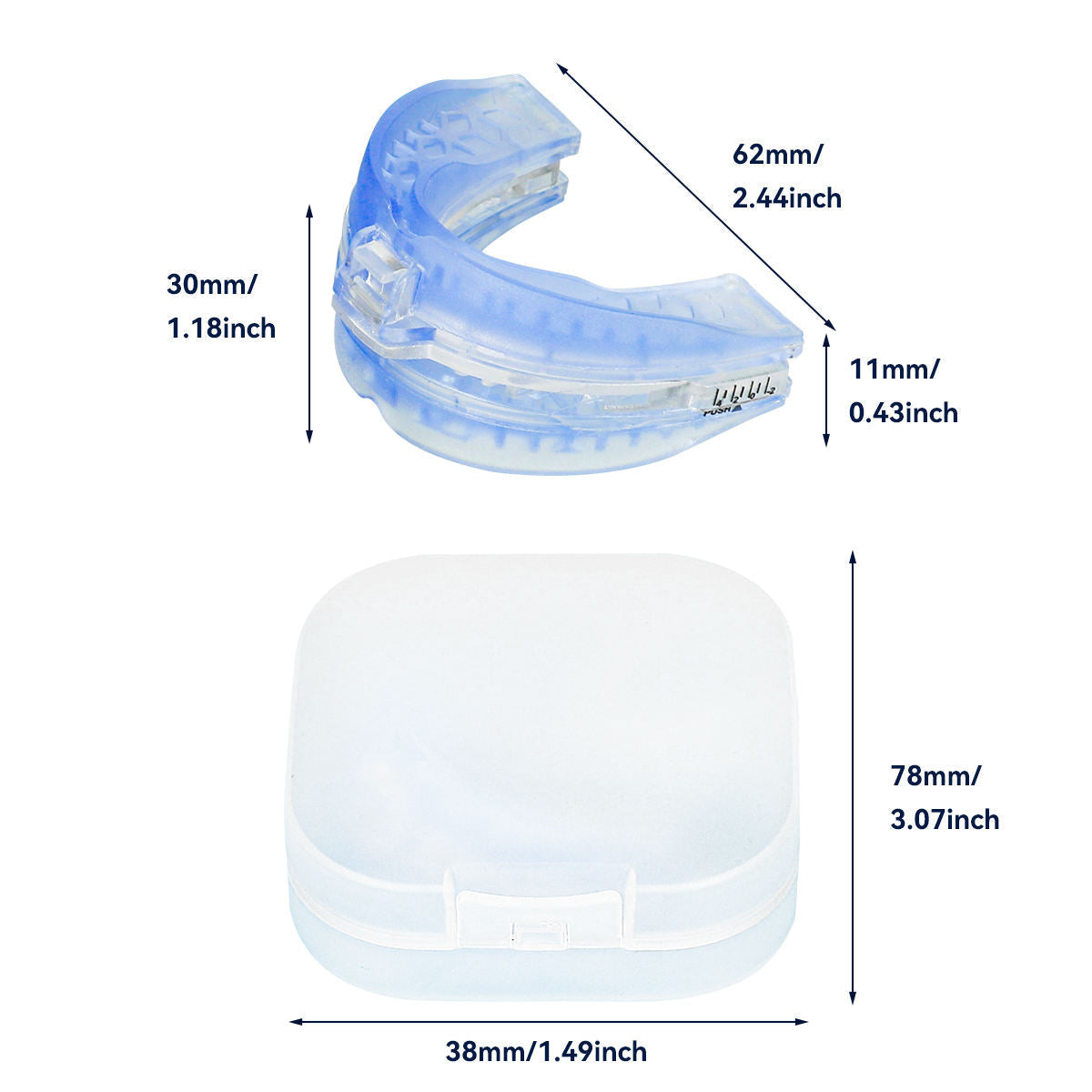 GleamiqueBite – Blue Silicone Night Guard for Adults with Snoring & Bruxism Relief by GleamiqueCare